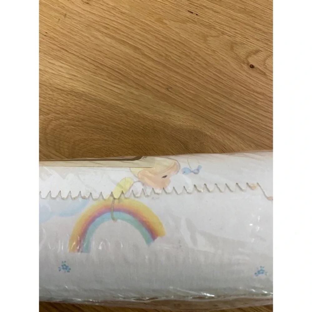 VTG Precious Moments Style Wallpaper 2 Rolls Collins & Aikman Angels Pastel NOS